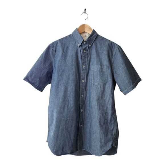 Rag & Bone Standard Issue Blue Chambray Short Sleeve Button Shirt Mens SZ Small - Picture 8 of 8